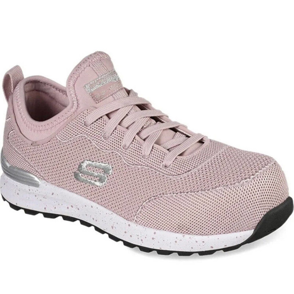Sketchers Bulkin Belran Comp Toe Industrial Shoes Pink Size 5
